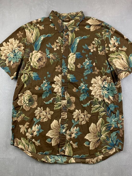 Denim & Supply Ralph Lauren Other - Ralph Lauren Denim & Supply Mens Shirt Large Brown Floral Button Up Flowers